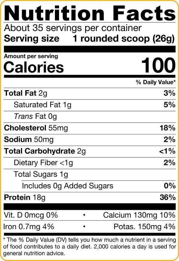 Whey Protein chocolate Jarrow Formulas nutrition facts
