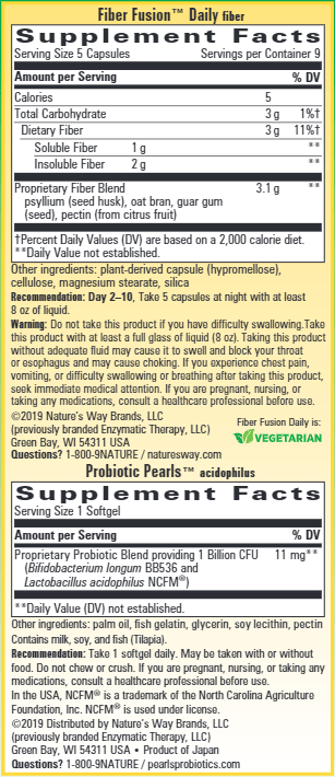 whole body cleanse (nature's way) supplement facts