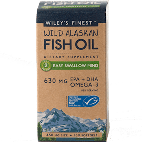 Wild Alaskan Fish Oil 180ct (Wiley's Finest) Front