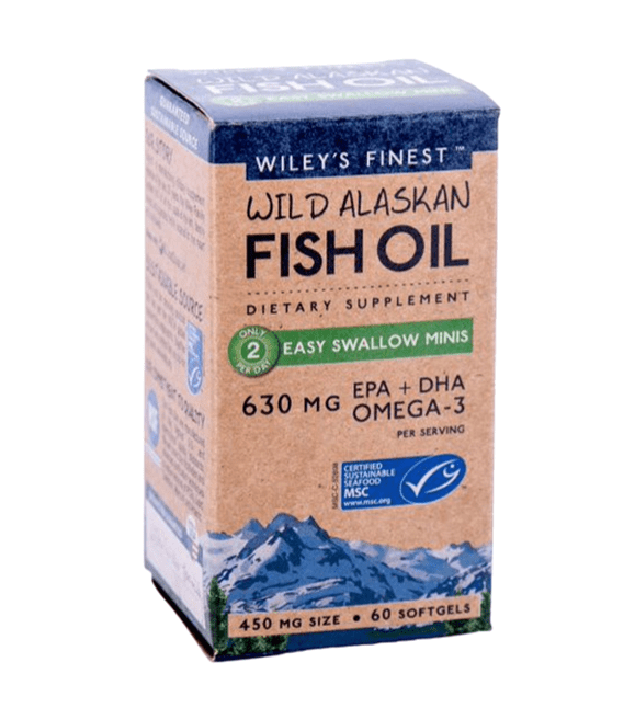Wild Alaskan Fish Oil 60ct (Wiley's Finest) Front