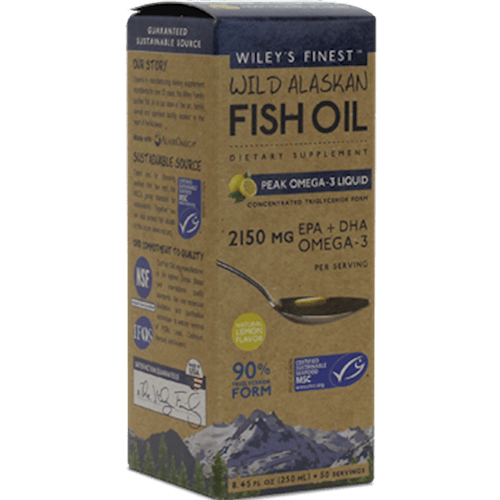 Wild Alaskan Peak Fish Oil 8.45oz (Wiley's Finest) Front