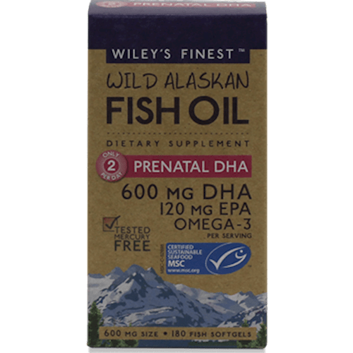 Wild Alaskan Prenatal DHA 180ct (Wiley's Finest) Front