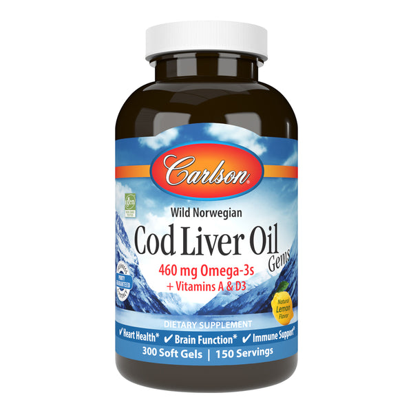 Wild Norwegian Cod Liver Oil (Carlson Labs) Front