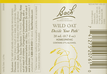 Wild Oat Flower Essence (Nelson Bach) Label