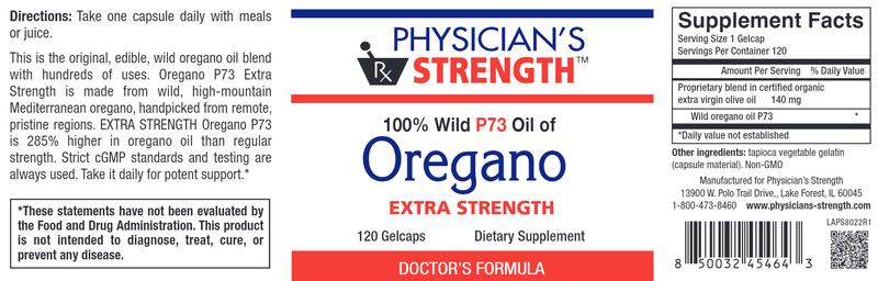 Wild Oregano Extra Strength (Physicians Strength) Label