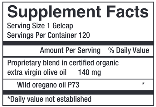 Wild Oregano Extra Strength (Physicians Strength) Supplement Facts