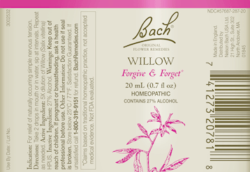 Willow Flower Essence (Nelson Bach) Label