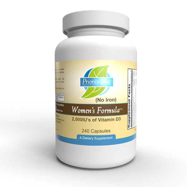 Women's Formula NO Iron (Priority One Vitamins) Front
