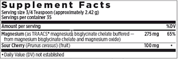 Women's Magnesium Powder (New Chapter) Supplement Facts