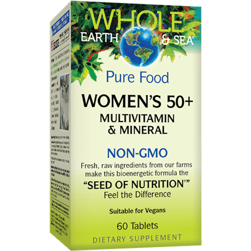 Women's Multi 50+ NON GMO (Whole Earth and Sea Natural Factors) Front