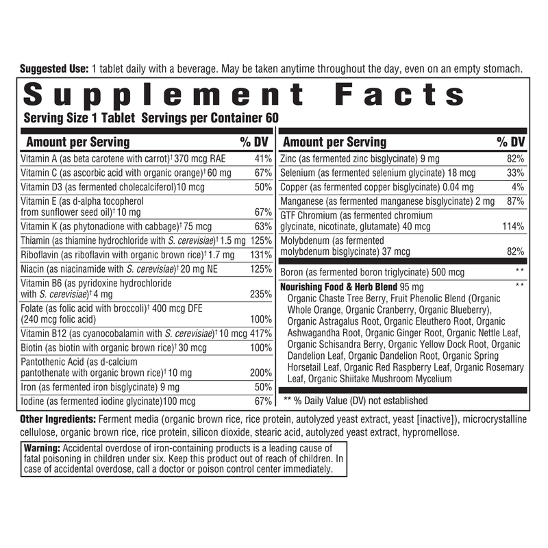 Women's One Daily (Innate Response) Supplement Facts