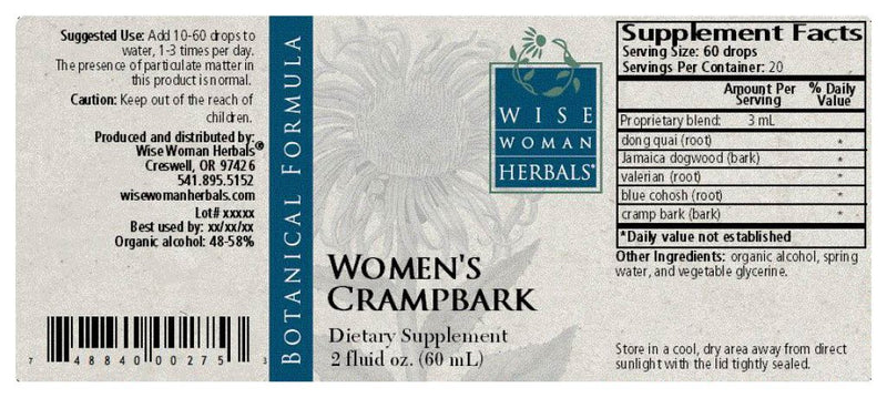 Women's Crampbark Compound 4 oz Wise Woman Herbals products