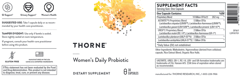 Women's Daily Probiotic Thorne Products