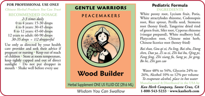 Wood Builder (Gentle Warriors by Kan) Label