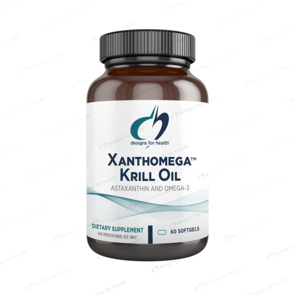 XanthOmega Krill Oil (Designs for Health) 60ct Front