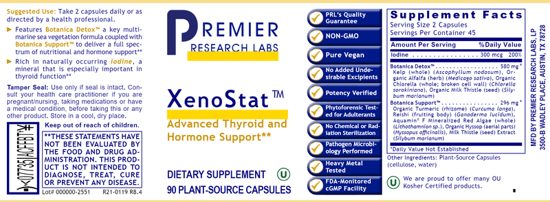 XenoStat (Premier Research Labs) Label