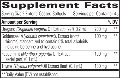 Y Formula Herbal Blend (Integrative Therapeutics) supplement facts