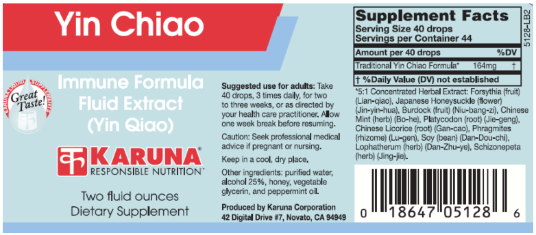 Yin Chiao (Karuna Responsible Nutrition) Label
