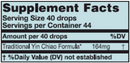 yin chiao (karuna responsible nutrition) supplement facts
