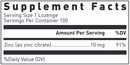 zinc lozenges douglas labs supplement facts