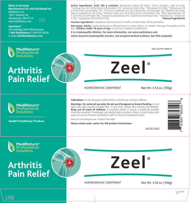 Zeel Ointment (MediNatura Professional) Label