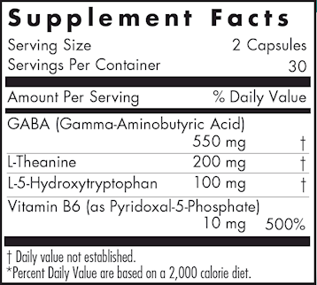 ZenMind Nighttime with P5P and 5-HTP (Nutricology) Supplement Facts