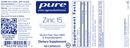 zinc 15 pure encapsulations label