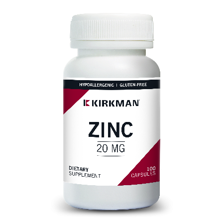 Zinc 20 mg (Kirkman Labs) Front