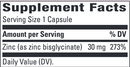 zinc chelate (integrative therapeutics) supplement facts
