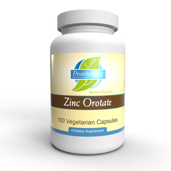 Zinc Orotate (Priority One Vitamins) Front