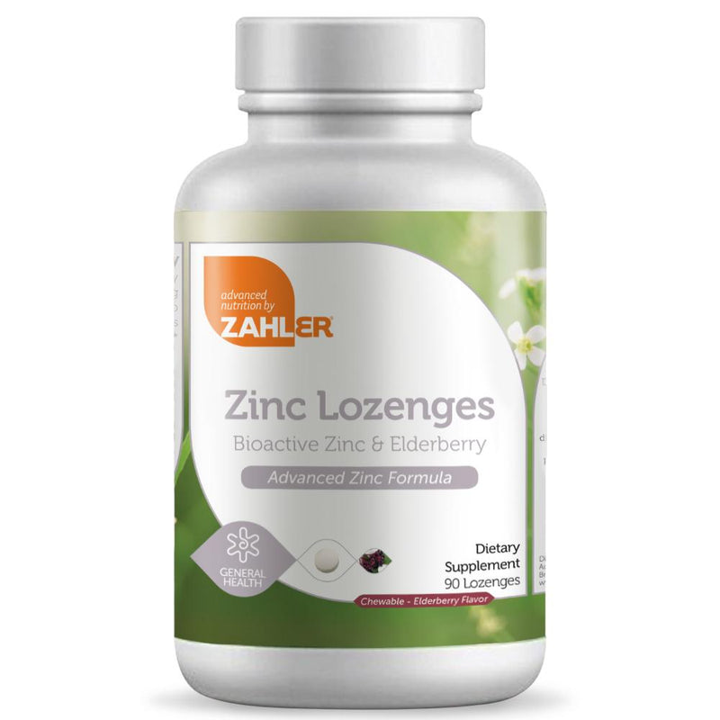 Zinc + Elderberry Lozenges (Advanced Nutrition by Zahler) Front