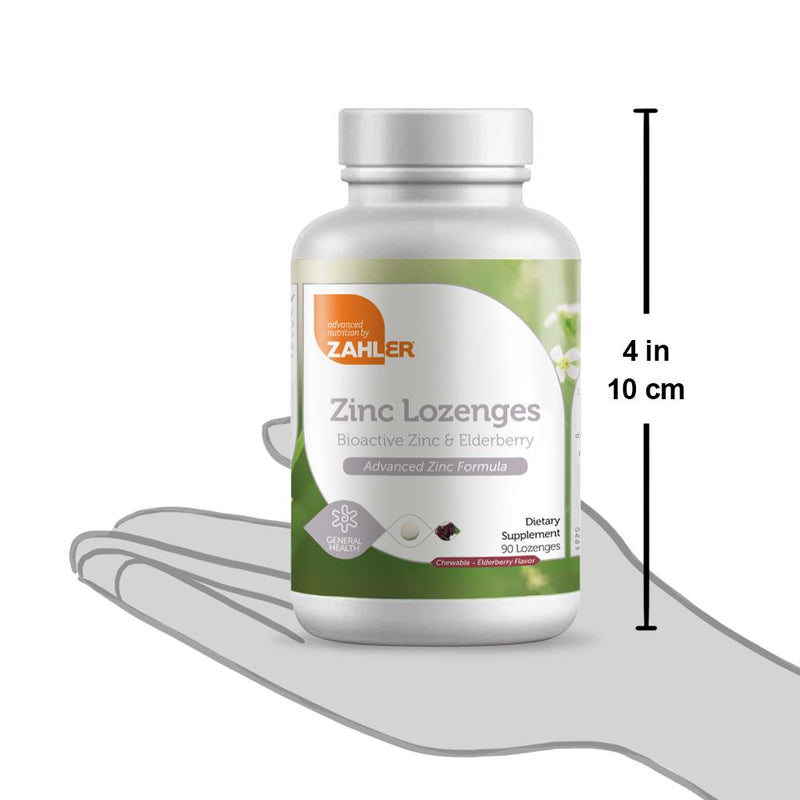 Zinc + Elderberry Lozenges (Advanced Nutrition by Zahler) Size