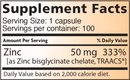 zinc (lidtke) supplement facts