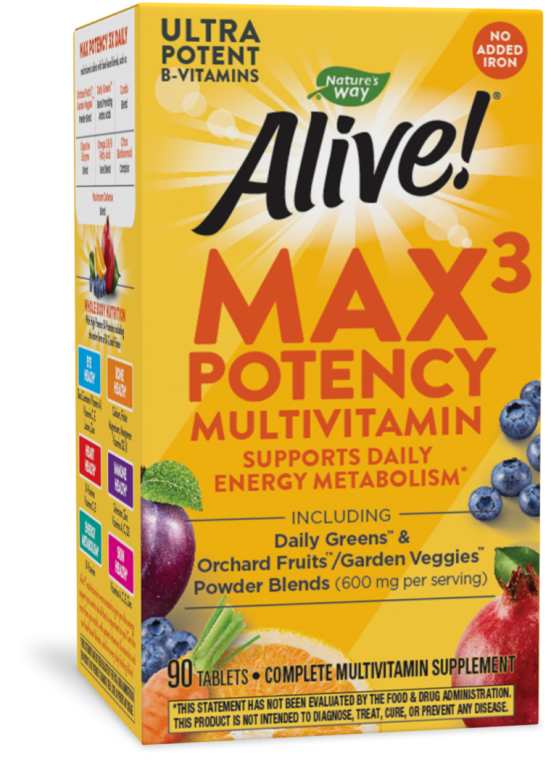 Alive! Max3 Daily Multivitamin Without Iron (Nature's Way)