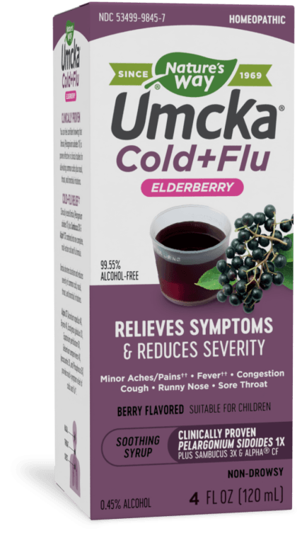 Umcka Cold+Flu Elderberry Syrup 4 oz (Nature's Way)