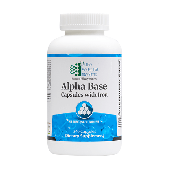 alpha base capsules with iron | ortho molecular products
