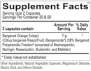 bergamot bpf ortho molecular products | supplement facts