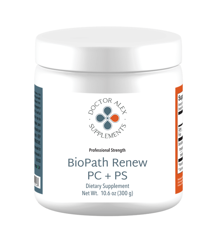 Biopath Renew | PC supplement | PS supplement | phosphatidylcholine | phosphatidyl choline | phosphatidylserine | phosphatidyl serine | stress benefits | emotional trauma support | neuropathy support