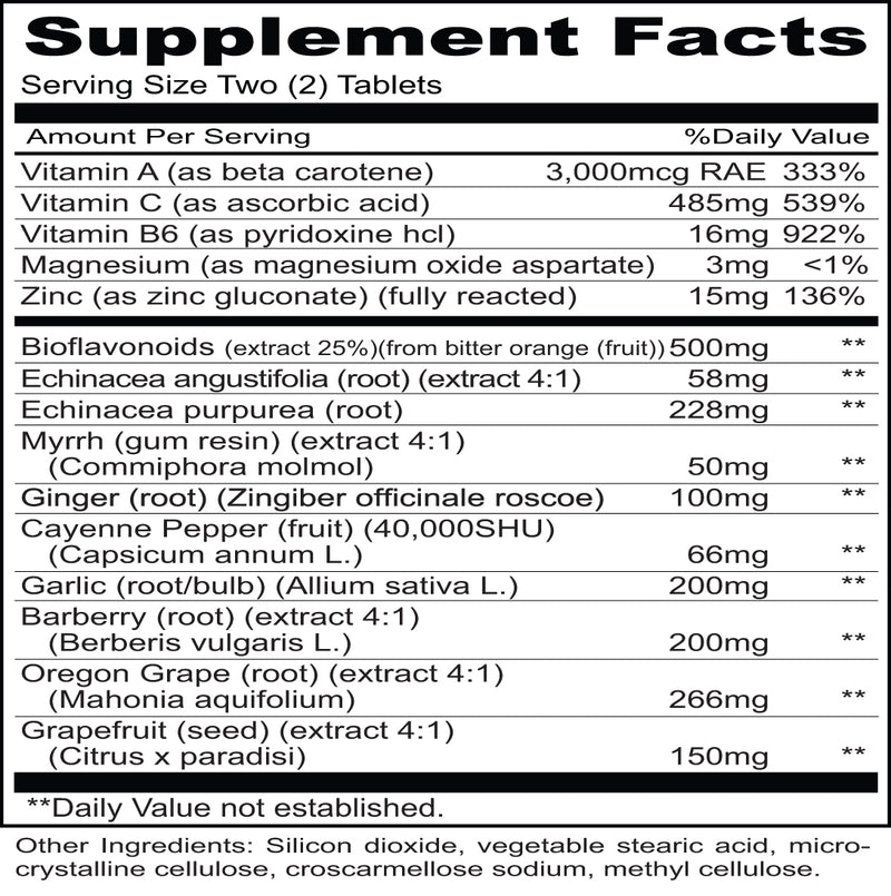 Bio-Vegetarian™ (120 Tablets) (Priority One Vitamins) Supplement Facts