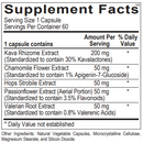 botanicalm orthomolecular supplement facts