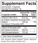 cdg estrodim ortho molecular supplement facts
