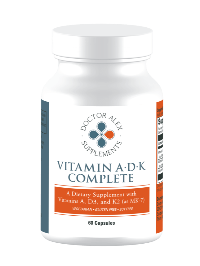 Vitamin A D K Complete (Simple Health Supplements) | doctor alex supplements | vitamin A supplement | vitamin D supplement | k2-7 supplement | d3 K2 | ADK Davinci