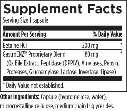 digestzymes designs for health supplement facts
