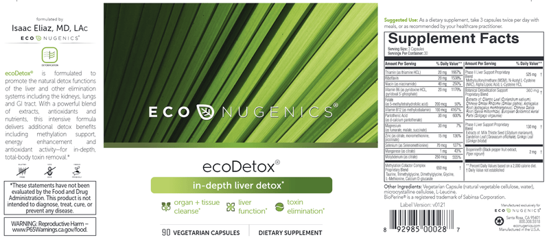 ecoDetox (EcoNugenics) Label