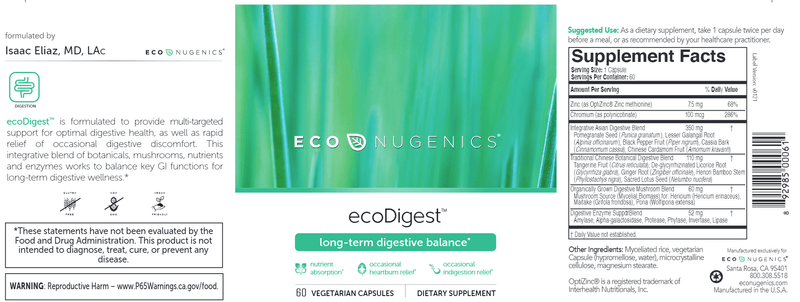 ecoDigest (EcoNugenics) Label
