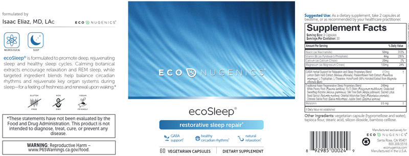 ecoSleep (EcoNugenics) Label