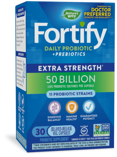 Fortify Daily Probiotic 50 Billion 30 veg capsules (Nature's Way)