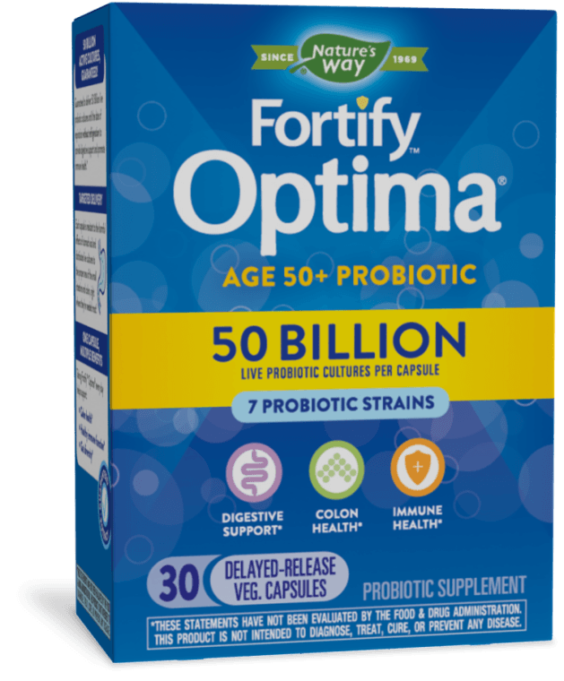 Fortify Optima Age 50 & Probiotic 50 Billion 30 veg capsules (Nature's Way)