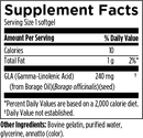 gla 240 designs for health supplement facts