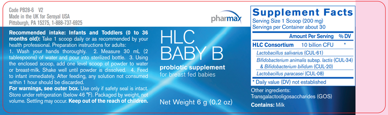  HLC Fit for School (Pharmax) label